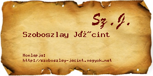 Szoboszlay Jácint névjegykártya